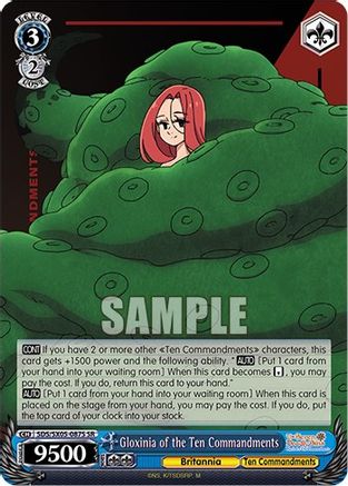 Gloxinia of the Ten Commandments (SR) (SDS/SX05-087S SR) - The Seven Deadly Sins: Revival of The Commandments