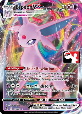 Espeon VMAX 065  - Holofoil Prize Pack Series Cards - Ultra Rare