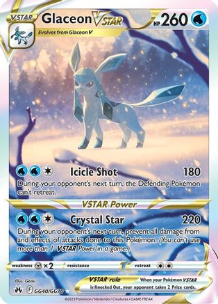 Glaceon VSTAR GG40/GG70  - Holofoil Crown Zenith Galarian Gallery - Ultra Rare