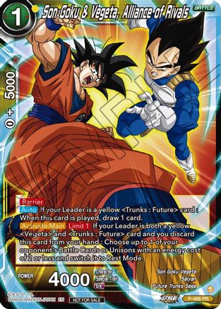 Son Goku & Vegeta, Alliance of Rivals (Z03 Dash Pack) (P-468) - Promotion Cards Foil