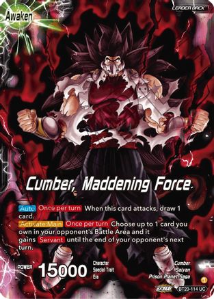 Evil Saiyan // Cumber, Maddening Force (BT20-114) - Power Absorbed