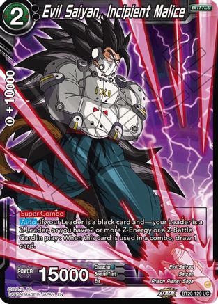 Evil Saiyan, Incipient Malice (BT20-129) - Power Absorbed