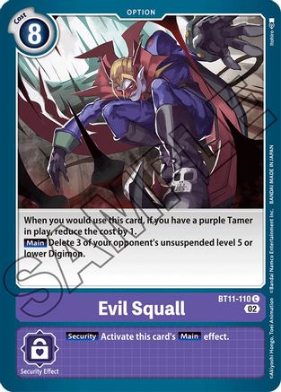 Evil Squall (BT11-110) - Dimensional Phase Foil