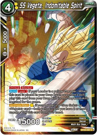 SS Vegeta, Indomitable Spirit (BT20-097) - Power Absorbed Foil