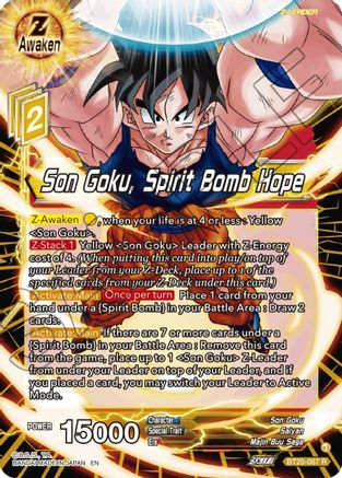 Son Goku, Spirit Bomb Hope (BT20-087) - Power Absorbed Foil
