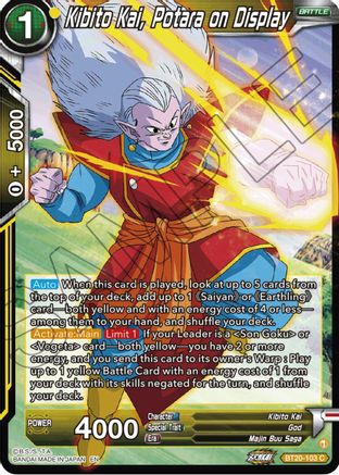 Kibito Kai, Potara on Display (BT20-103) - Power Absorbed