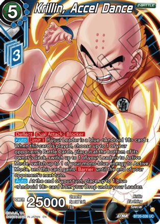Krillin, Accel Dance (BT20-026) - Power Absorbed Foil
