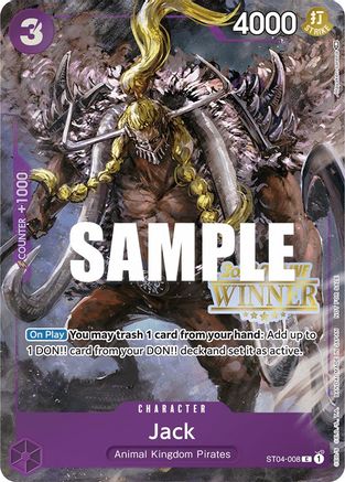 Jack (Offline Regional 2023) [Winner] (ST04-008) - One Piece Promotion Cards Foil