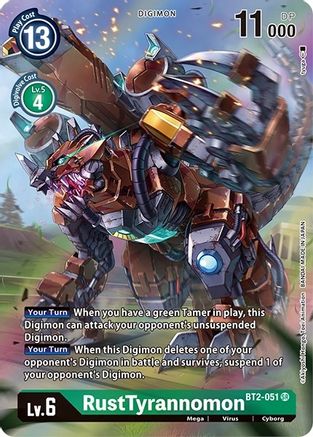 RustTyrannomon (Alternate Art) (BT2-051) - Dimensional Phase Foil
