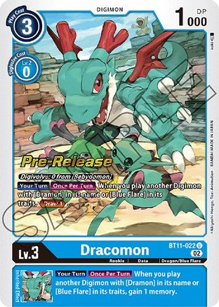 Dracomon (BT11-022) - Dimensional Phase Pre-Release Cards