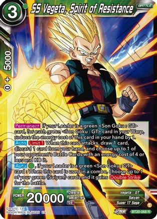SS Vegeta, Spirit of Resistance (BT20-068) - Power Absorbed Foil