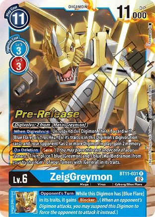 ZeigGreymon (BT11-031) - Dimensional Phase Pre-Release Cards