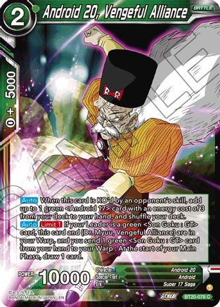Android 20, Vengeful Alliance (BT20-078) - Power Absorbed Foil