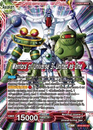 Paparoni // Warriors of Universe 3, United as One (BT20-002) - Power Absorbed Foil