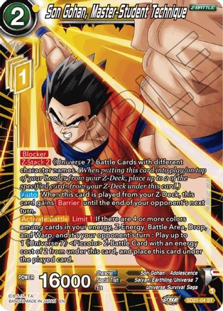Son Gohan, Master-Student Technique (SD21-04) - Power Absorbed Foil