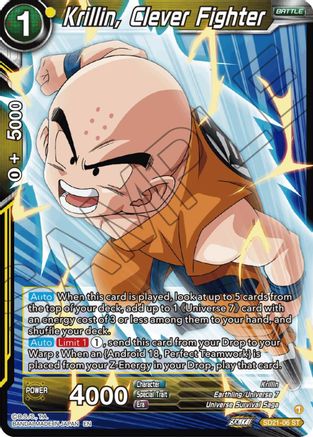 Krillin, Clever Fighter (SD21-06) - Power Absorbed Foil