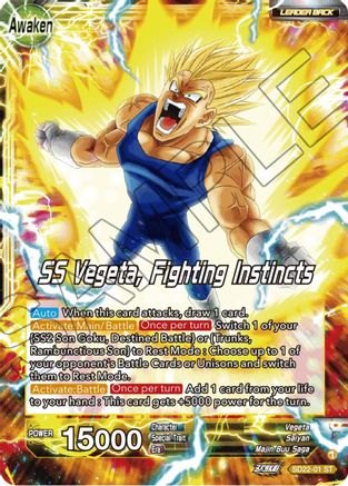 Vegeta // SS Vegeta, Fighting Instincts (SD22-01) - Power Absorbed Foil