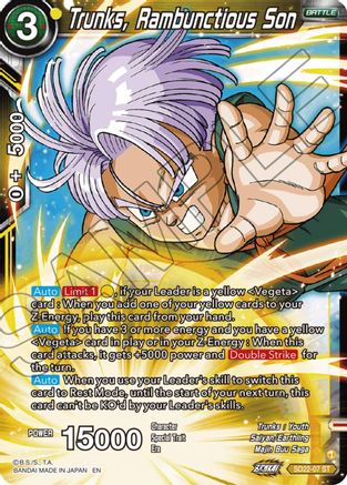 Trunks, Rambunctious Son (SD22-07) - Power Absorbed Foil