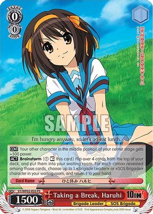 Taking a Break, Haruhi (SY/WP02-E03 PR) - The Melancholy Of Haruhi Suzumiya Power Up Set