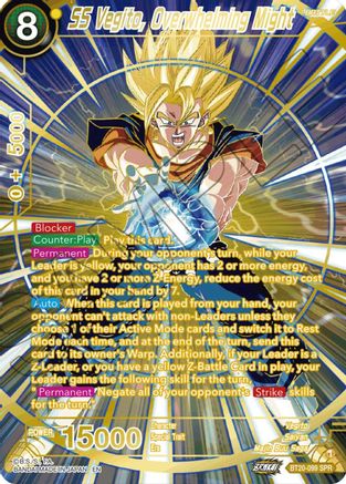 SS Vegito, Overwhelming Might (SPR) (BT20-099) - Power Absorbed Foil