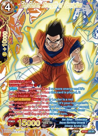 Son Gohan, Strength of Conviction (Gold-Stamped) (BT20-138) - Power Absorbed Foil