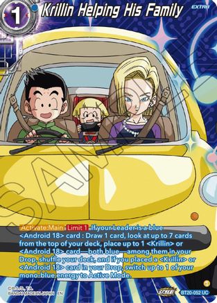 Krillin Helping His Family (Silver Foil) (BT20-052) - Power Absorbed Foil