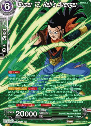 Super 17, Hell's Avenger (Silver Foil) (BT20-074) - Power Absorbed Foil