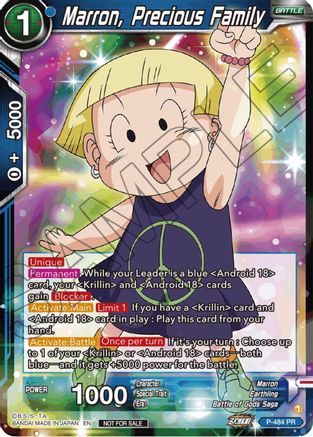 Marron, Precious Family (Zenkai Series Tournament Pack Vol.3) (P-484) - Tournament Promotion Cards