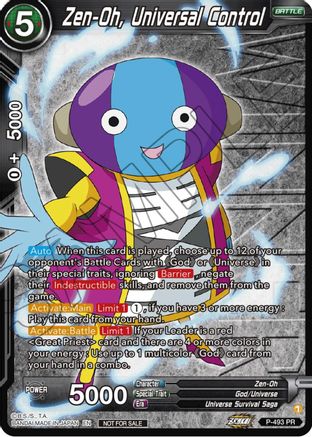 Zen-Oh, Universal Control (Zenkai Series Tournament Pack Vol.3 Winner) (P-493) - Tournament Promotion Cards