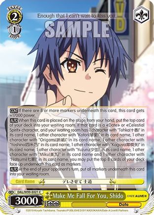 Make Me Fall For You, Shido (DAL/W99-E021 C) - Date A Live Vol.2