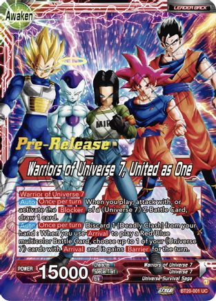 Android 17 // Warriors of Universe 7, United as One (BT20-001) - Power Absorbed PreRelease Cards