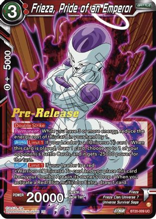 Frieza, Pride of an Emperor (BT20-009) - Power Absorbed PreRelease Cards