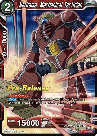 Narirama, Mechanical Tactician (BT20-020) - Power Absorbed PreRelease Cards