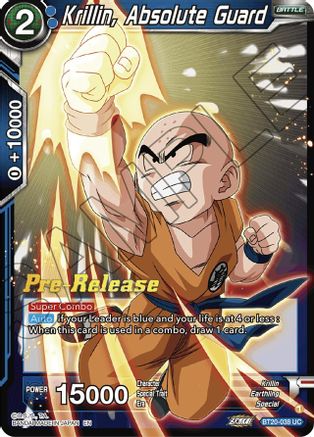 Krillin, Absolute Guard (BT20-038) - Power Absorbed PreRelease Cards