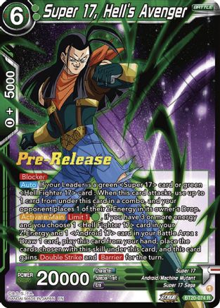 Super 17, Hell's Avenger (BT20-074) - Power Absorbed PreRelease Cards