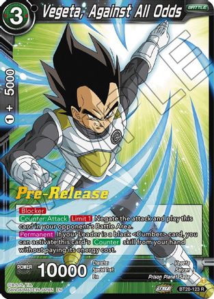 Vegeta, Against All Odds (BT20-123) - Power Absorbed PreRelease Cards