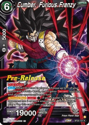 Cumber, Furious Frenzy (BT20-131) - Power Absorbed PreRelease Cards