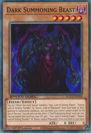 Dark Summoning Beast (SGX3-ENG04) - Speed Duel GX: Duelists of Shadows 1st Edition