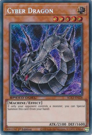 Cyber Dragon (Secret Rare) (SGX3-ENI28) - Speed Duel GX: Duelists of Shadows 1st Edition