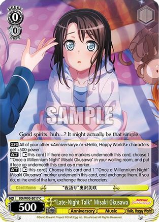 "Late-Night Talk" Misaki Okusawa (BD/W95-E017 C) - BanG Dream! Girls Band Party! 5th Anniversary