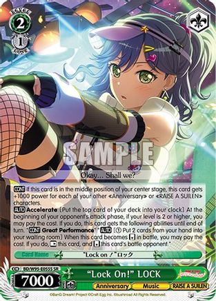 "Lock On!" LOCK (SR) (BD/W95-E055S SR) - BanG Dream! Girls Band Party! 5th Anniversary