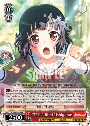 "TRY!" Rimi Ushigome (BD/W95-E068 R) - BanG Dream! Girls Band Party! 5th Anniversary