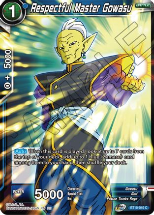 Respectful Master Gowasu (Reprint) (BT10-049) - Expansion Deck Box Set 22 Ultimate Deck 2023 Foil