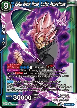 Goku Black Rose, Lofty Aspirations (Reprint) (BT10-050) - Expansion Deck Box Set 22 Ultimate Deck 2023 Foil