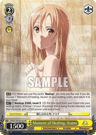 Moment of Healing, Asuna (SR) (SAO/S100-E013S SR) - Sword Art Online Animation 10th Anniversary