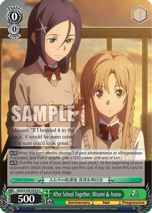 After School Together, Misumi & Asuna (SAO/S100-E034 U) - Sword Art Online Animation 10th Anniversary