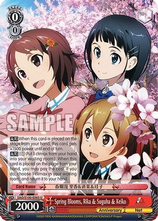 Spring Blooms, Rika & Suguha & Keiko (SAO/S100-E065 U) - Sword Art Online Animation 10th Anniversary