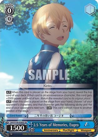 2.5 Years of Memories, Eugeo (SR) (SAO/S100-E080S SR) - Sword Art Online Animation 10th Anniversary