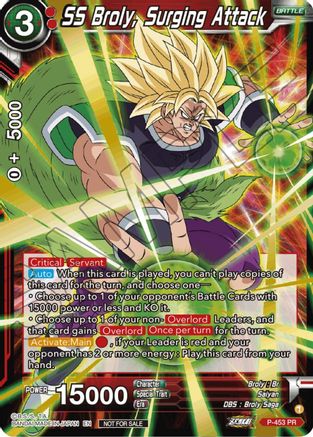SS Broly, Surging Attack (Championship Selection Pack 2023 Vol.1) (Gold Stamped) (P-453) - Tournament Promotion Cards Foil
