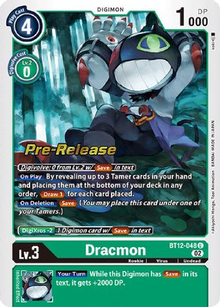 Dracmon (BT12-048) - Across Time Pre-Release Cards